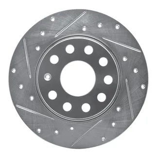 R1 Concepts EDZ-74031L Brake Rotor Drilled and Slotted Silver